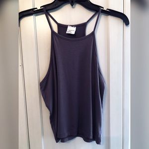 Purple halter crop top